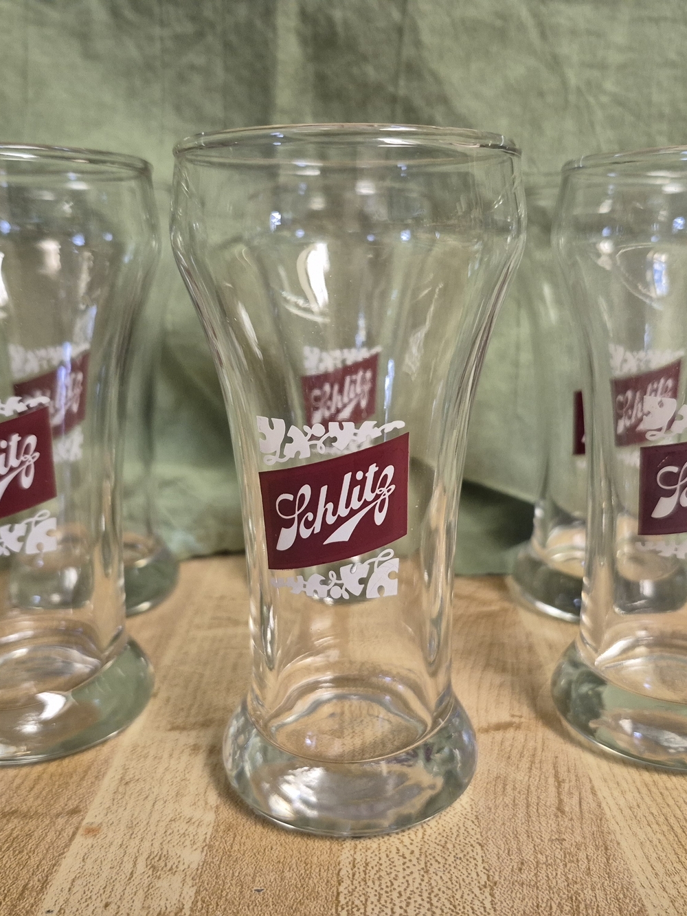 Schlitz Red Logo Pilsner Glass - Classic Beer Glass